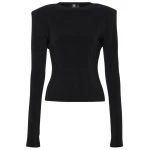 Norma Kamali Shoulder pad jersey top96091 nobg