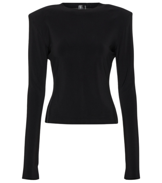 Norma Kamali Shoulder pad jersey top96091 nobg