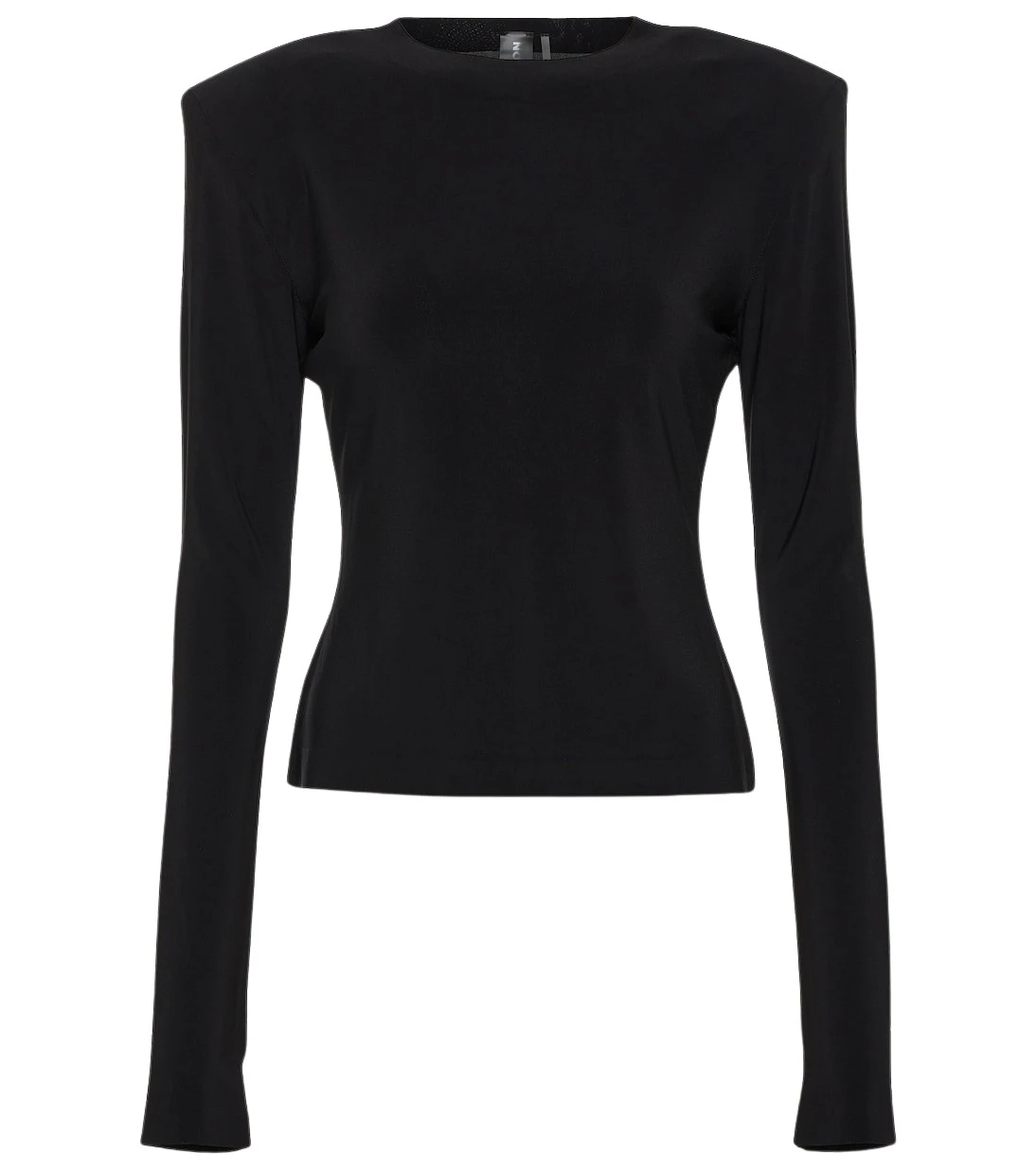 Norma Kamali Shoulder pad jersey top96091 nobg Norma Kamali Shoulder pad jersey top96091 nobg
