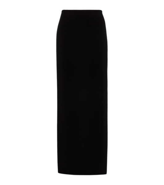 Norma Kamali Side slit jersey maxi skirt20708 nobg