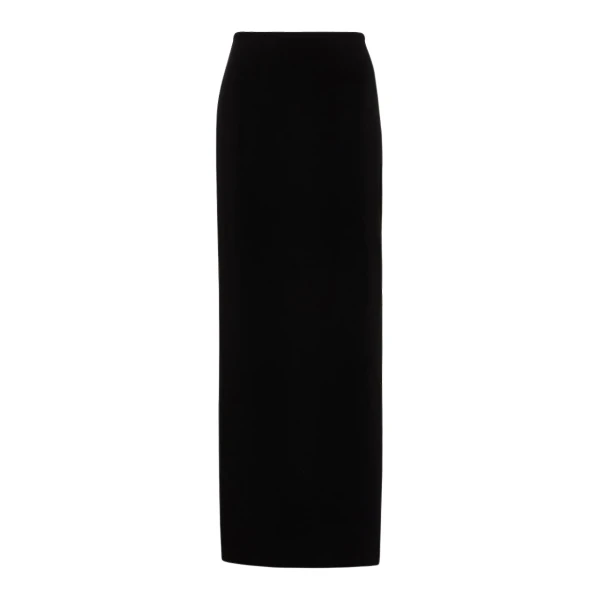 Norma Kamali Side slit jersey maxi skirt20708 nobg