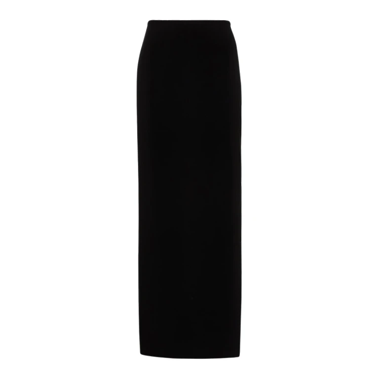 Norma Kamali Side slit jersey maxi skirt20708 nobg