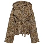 Norma Kamali Sleeping Bag leopard print jacket59105 nobg