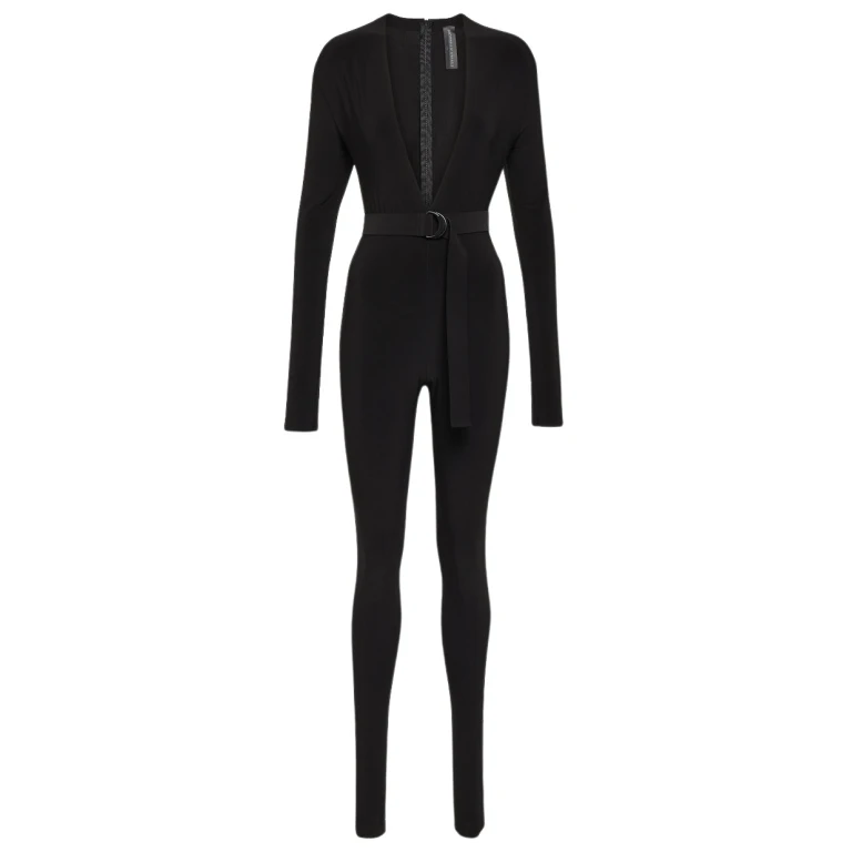 Norma Kamali Stirrup jersey catsuit26700 nobg