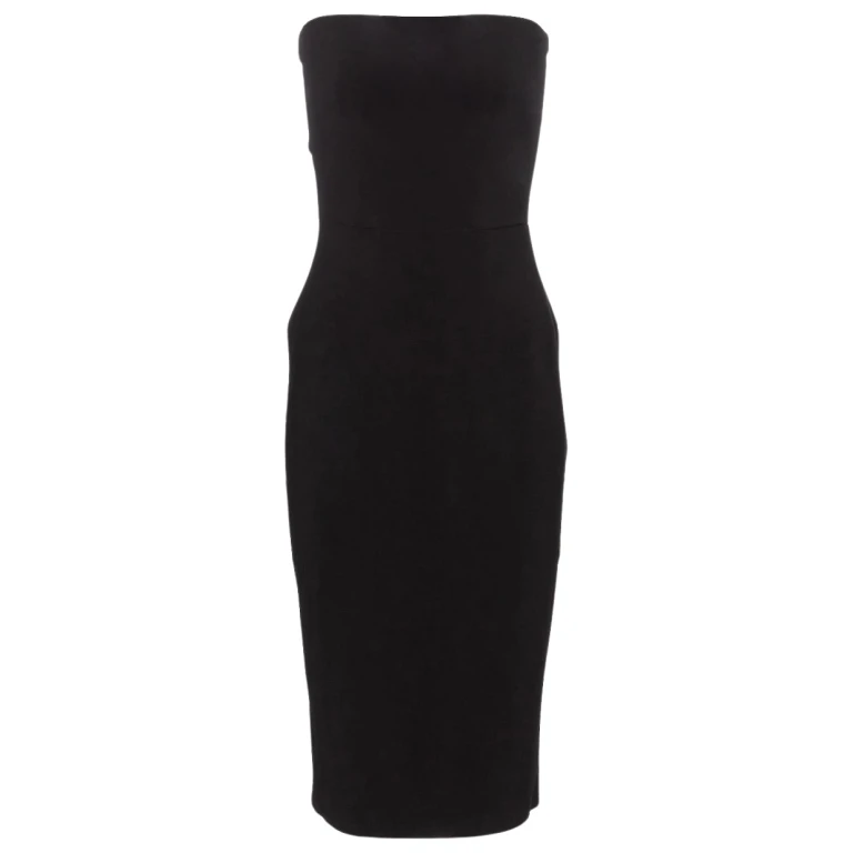 Norma Kamali Strapless jersey blend midi dress31499 nobg