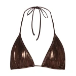 Norma Kamali String metallic bikini top72569 nobg
