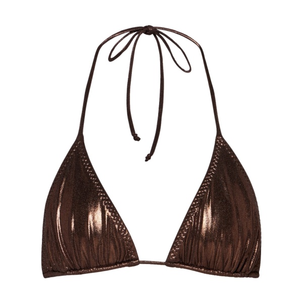 Norma Kamali String metallic bikini top72569 nobg