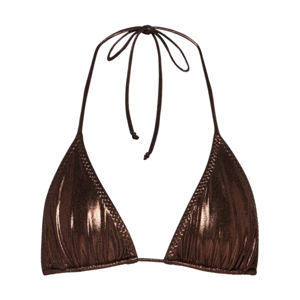 Norma Kamali String metallic bikini top72569 nobg