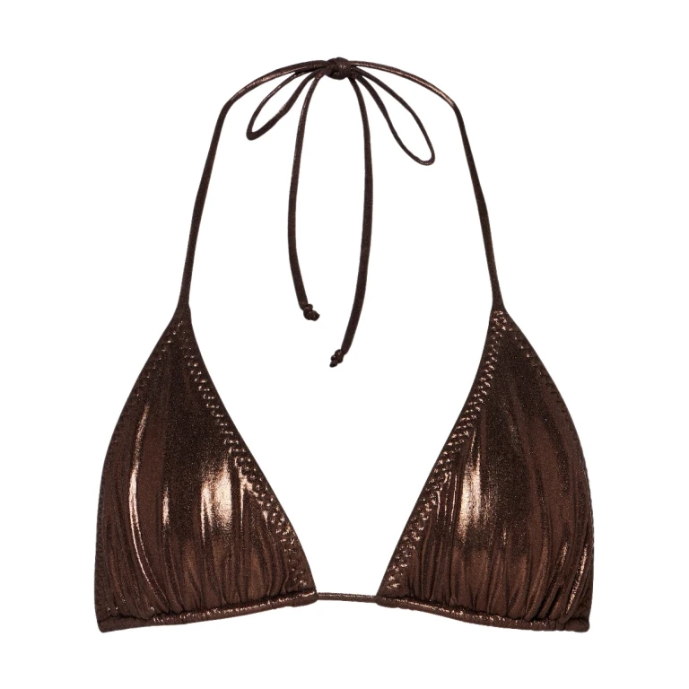 Norma Kamali String metallic bikini top72569 nobg