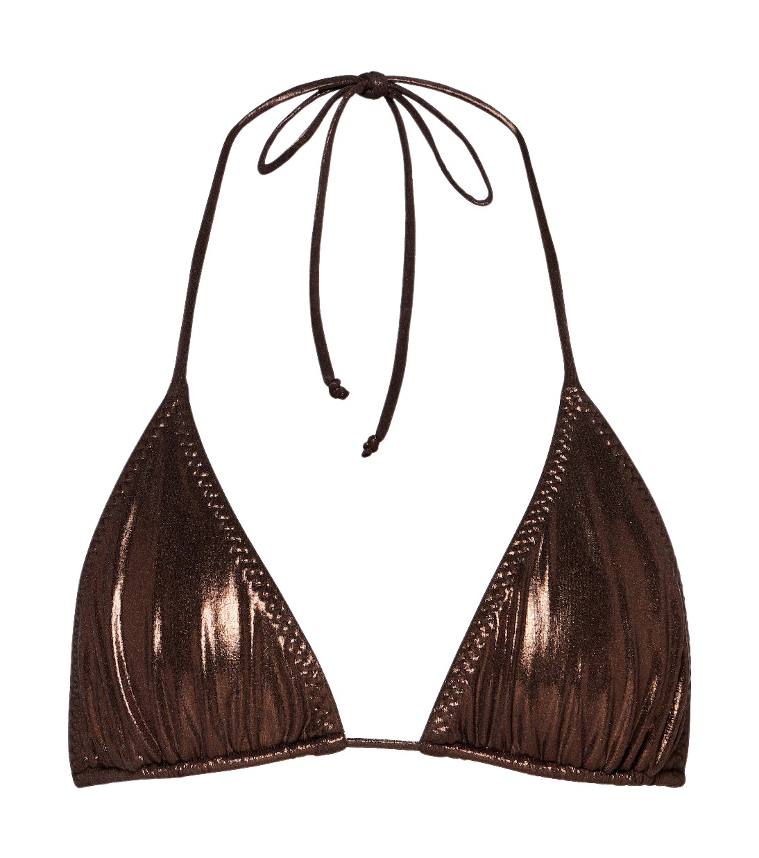 Norma Kamali String metallic bikini top72569 nobg