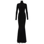 Norma Kamali Turtleneck jersey gown 529624 nobg