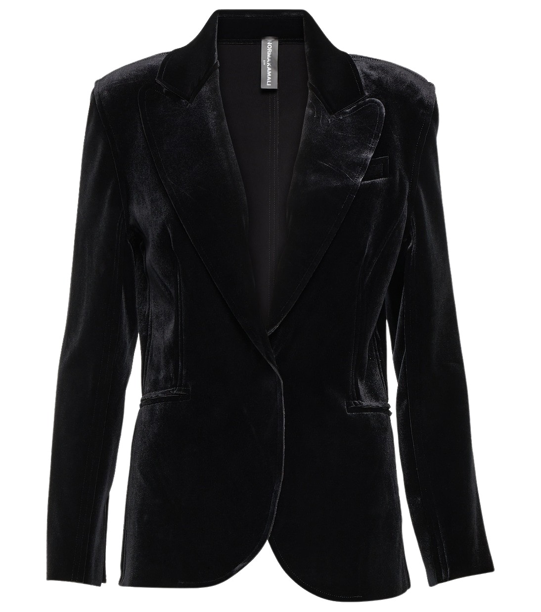 Norma Kamali Velvet blazer31217 nobg