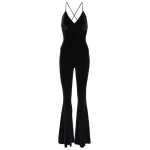Norma Kamali Velvet flared jumpsuit78960 nobg