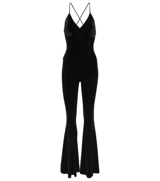 Norma Kamali Velvet flared jumpsuit78960 nobg