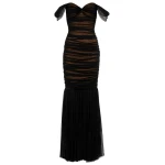 Norma Kamali Walter off shoulder gown91037 nobg