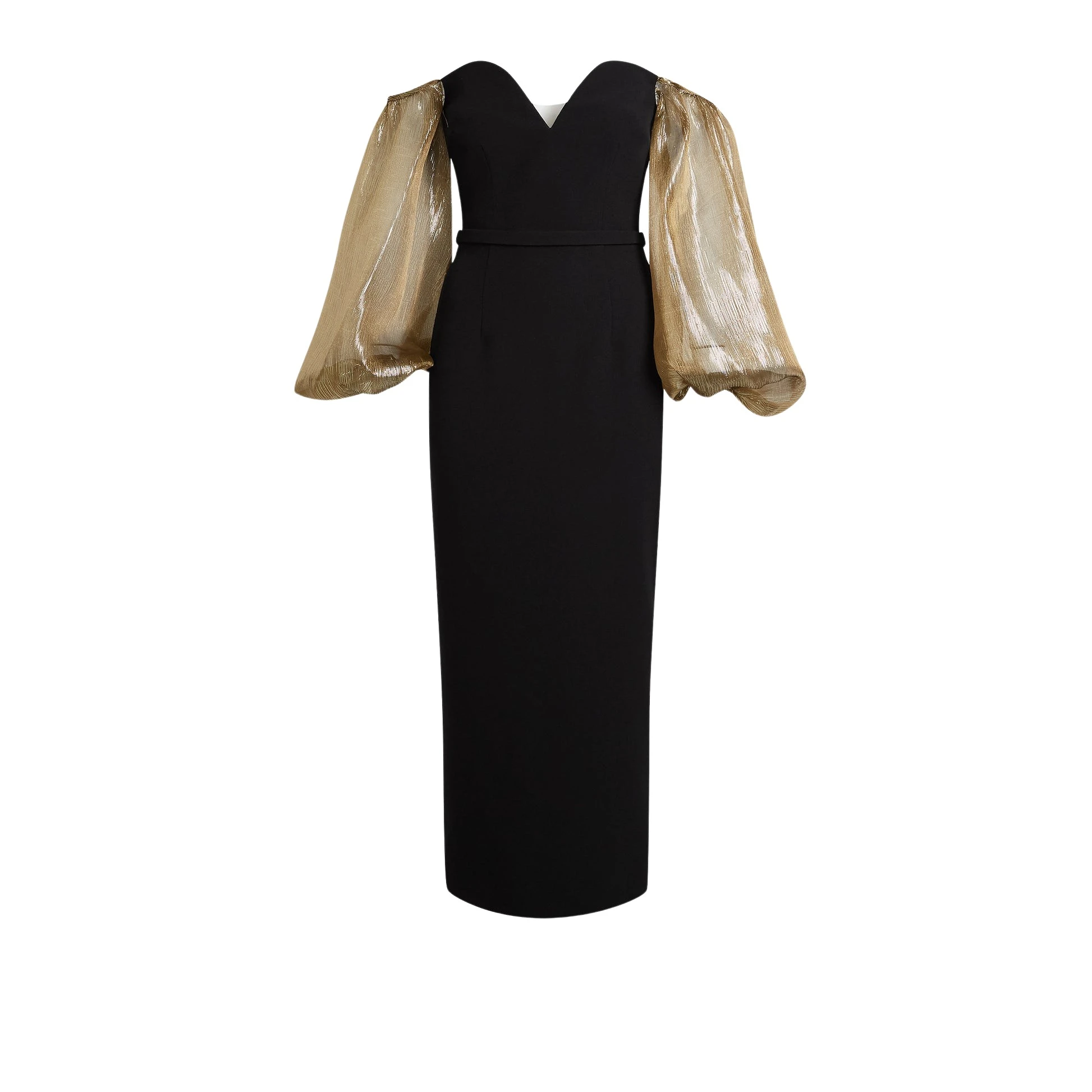 Safiyaa Aurelius Black Gold Midi Dress90862 nobg Safiyaa Aurelius Black Gold Midi Dress90862 nobg