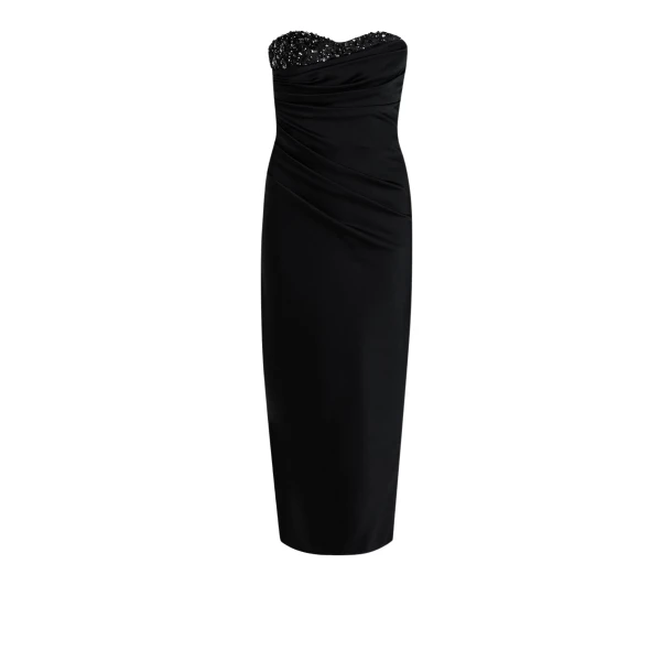 Safiyaa Danielle Black Midi Dress89555 nobg