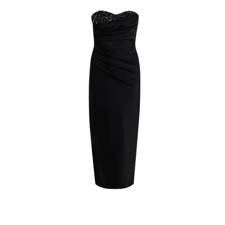 Safiyaa Danielle Black Midi Dress89555 nobg