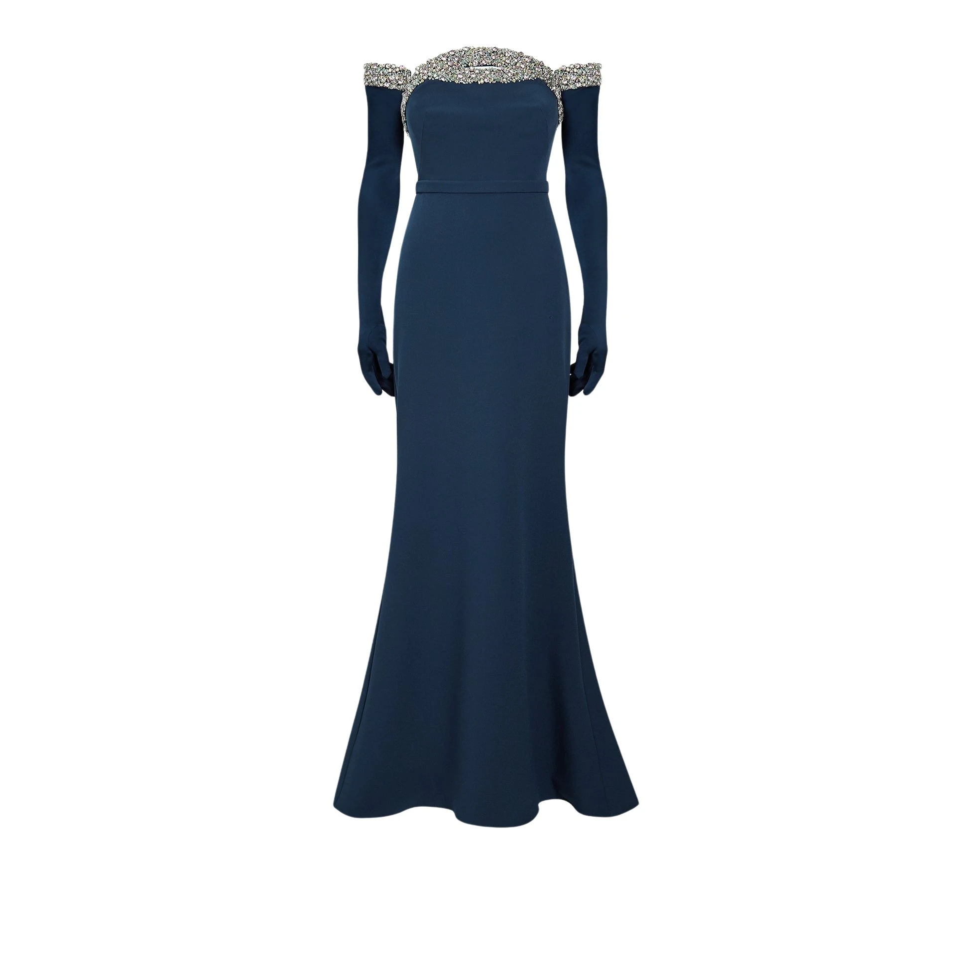 Safiyaa Donatella Ink Blue Long Dress With Antonia Gloves83886 nobg Safiyaa Donatella Ink Blue Long Dress With Antonia Gloves83886 nobg
