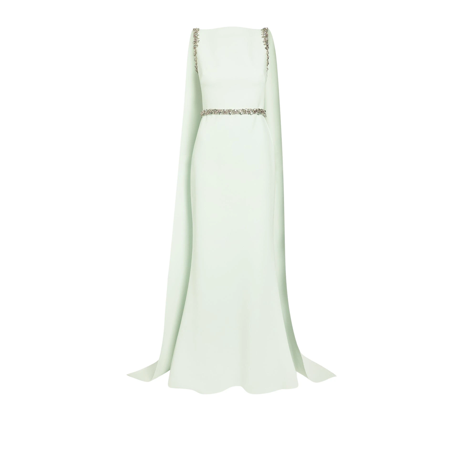 Safiyaa Ginevra Spearmint Long Dress With Embroidered Belt23687 nobg Safiyaa Ginevra Spearmint Long Dress With Embroidered Belt23687 nobg