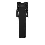Safiyaa Liza Black Long Dress11826 nobg Safiyaa Liza Black Long Dress11826 nobg