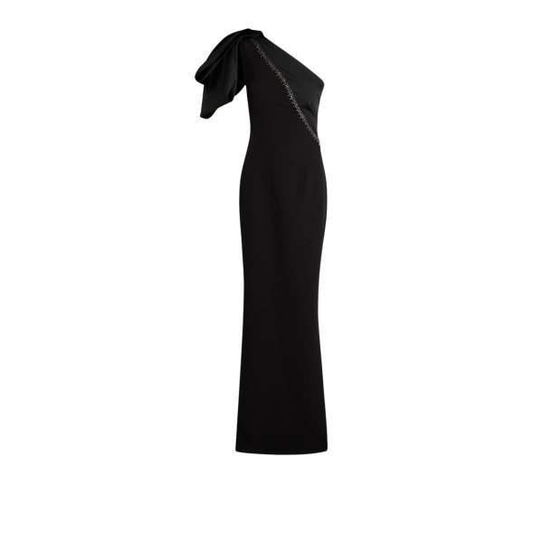 Safiyaa Maelys Embroidered Black Long Dress40269 nobg