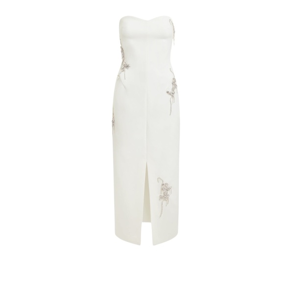 Safiyaa Peggie Ivory Embroidered Midi Dress41508 nobg