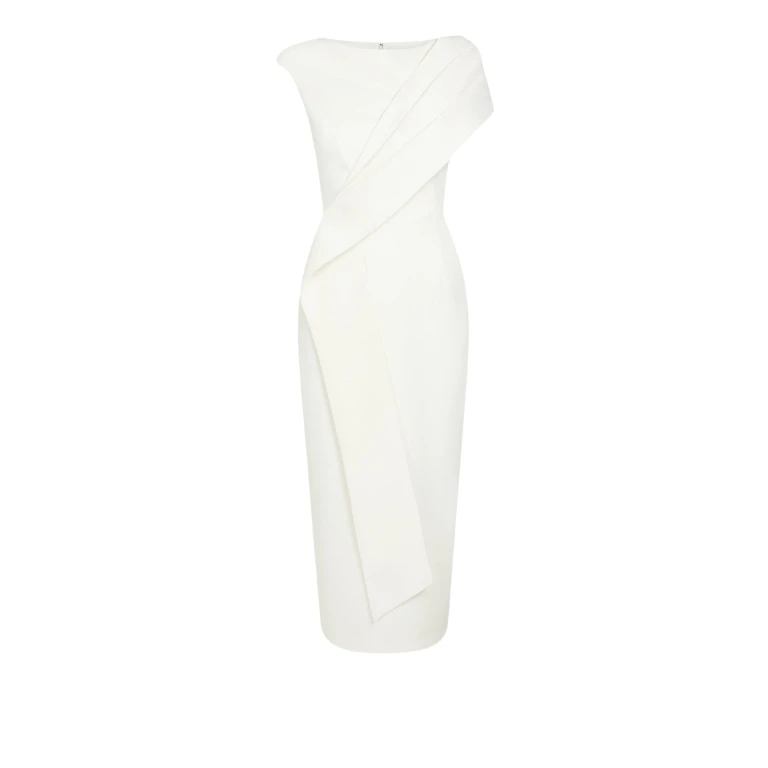 Safiyaa Regina Ivory Midi Dress60165 nobg