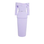 Safiyaa Tinsley Verbena Midi Dress With Embroidered Belt75175 nobg