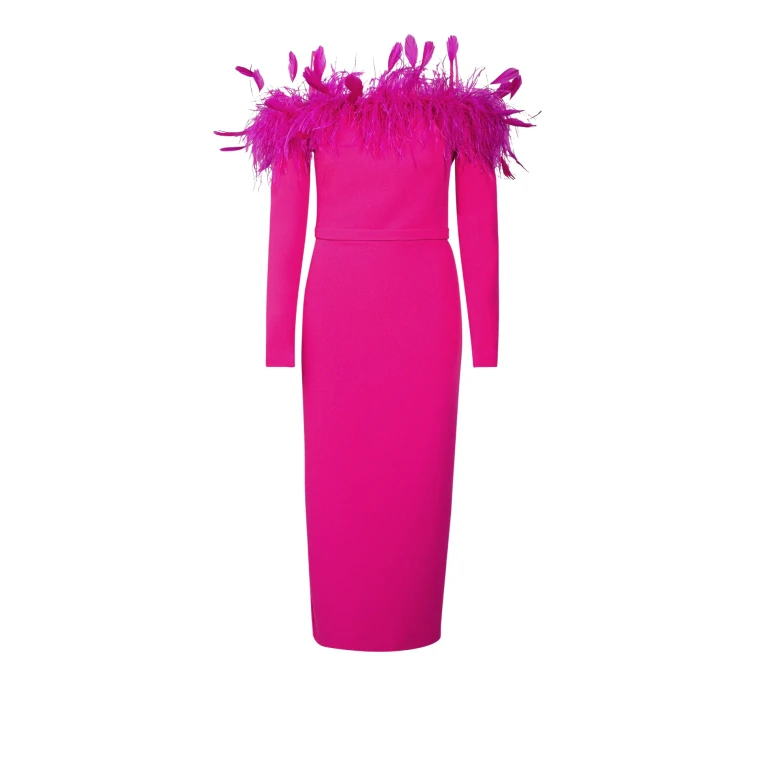 Safiyaa Vittoria Wild Strawberry Midi Dress93912 nobg