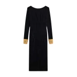 Schiaparelli Cuffed Velvet Dress60665 nobg Schiaparelli Cuffed Velvet Dress60665 nobg