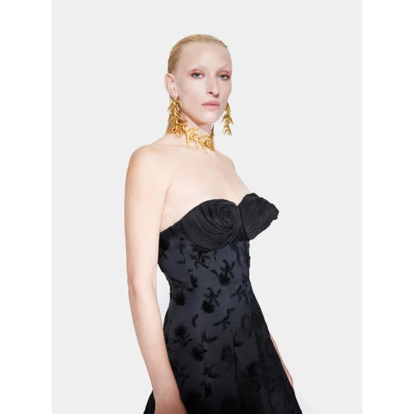 Jacquard Bustier Dress - Image 6