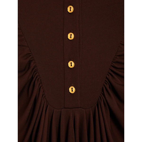 Long Draped Dress - Image 5