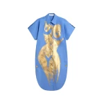 Schiaparelli Painted Trompe LOeil Shirt Dress79963 nobg