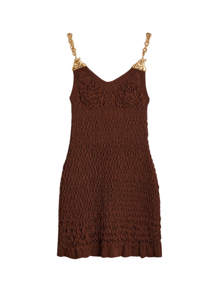 Schiaparelli Smocked Knit Dress99878 nobg