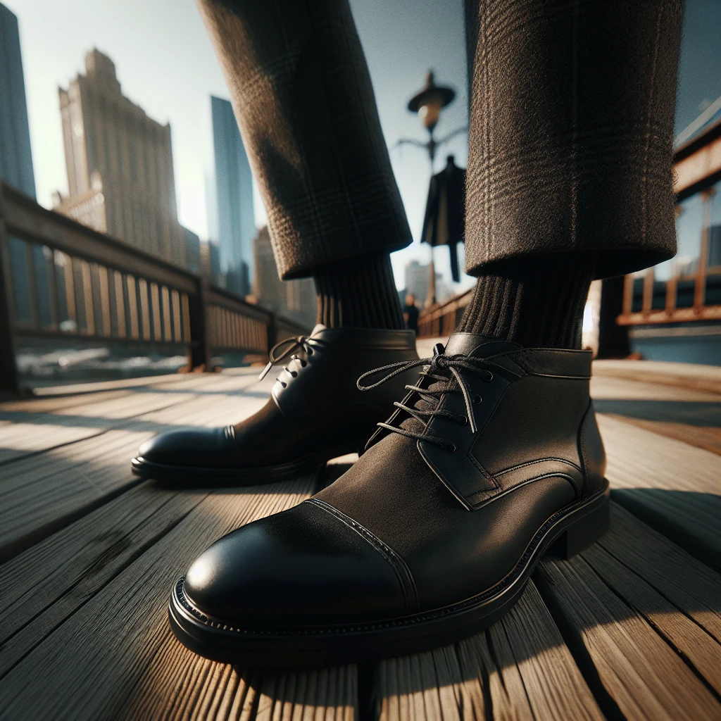 what to wear with black shoes men