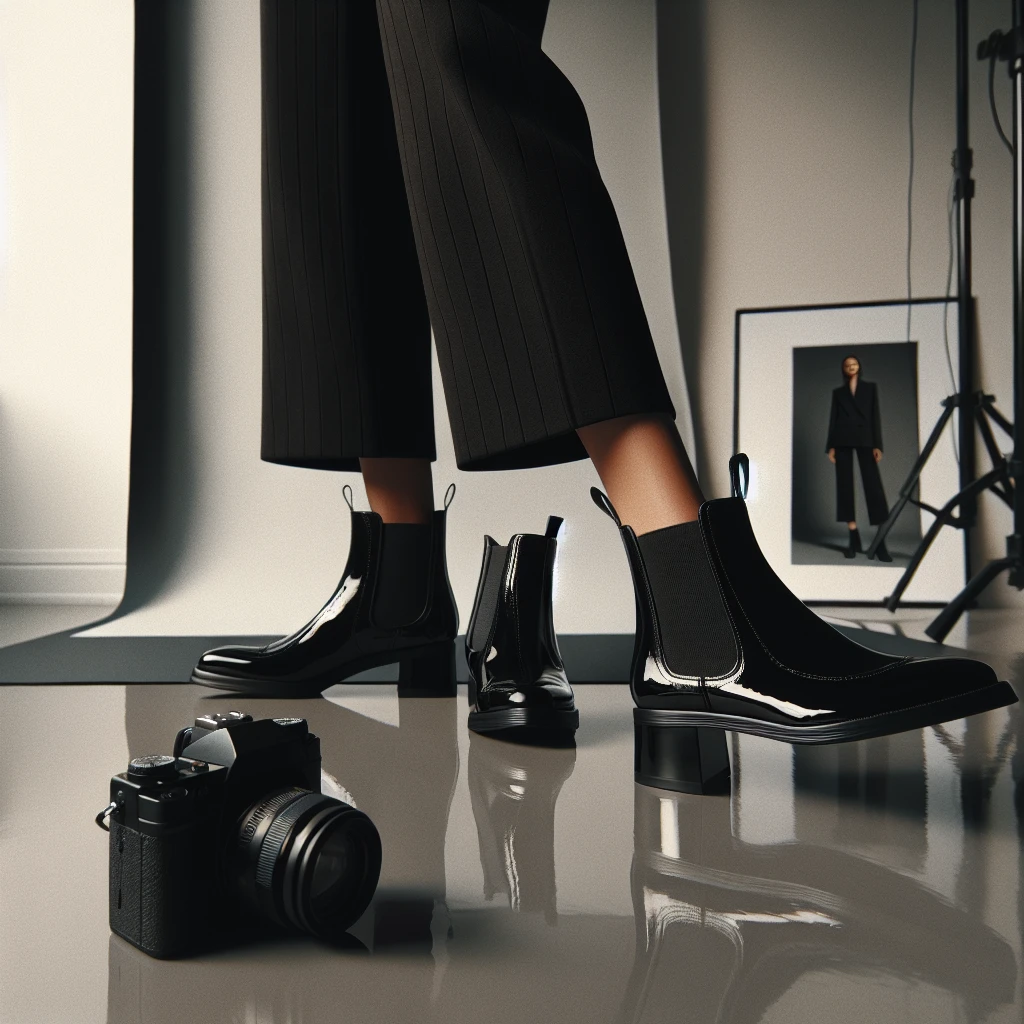 how to wear black patent chelsea boots women all black outfit