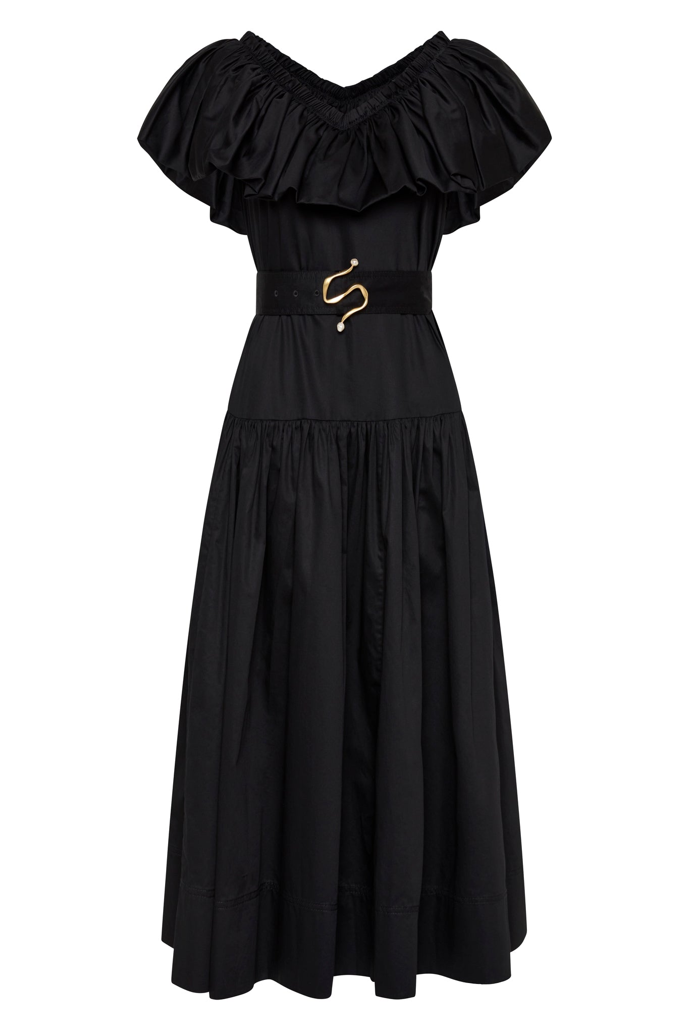 Aje Alma Bubble Frill Midi Dress