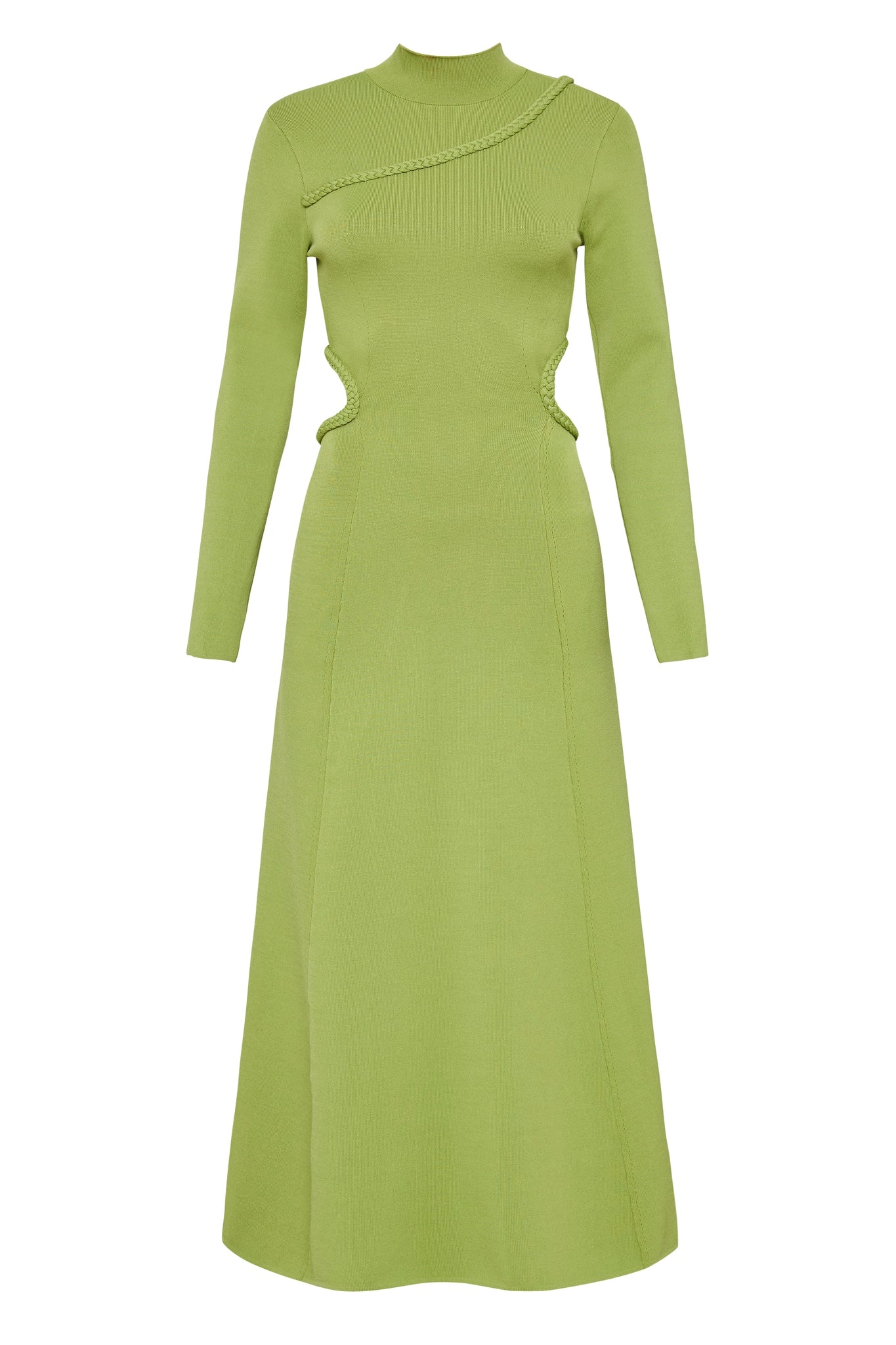 Aje Amelie Braided Cut Out Knit Dress