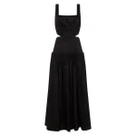 Aje-Audette-Pleated-Midi-Dress Aje Black dress