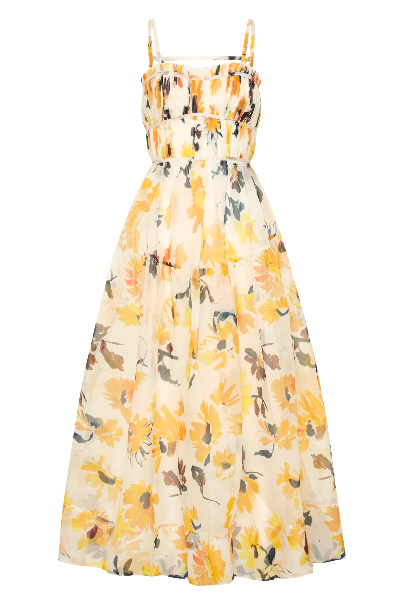 Aje Botanica Cross Back Midi Dress