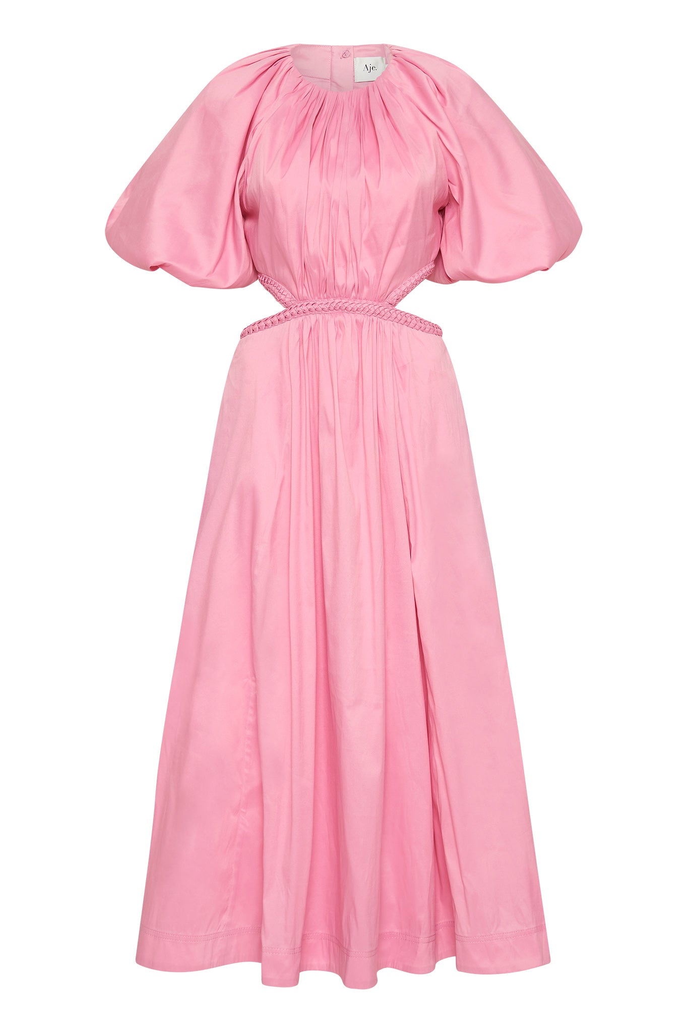 Aje Capucine Puff Sleeve Midi Dress