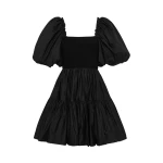 Aje-Casa-Puff-Sleeve-Mini-Dress Aje Black dress