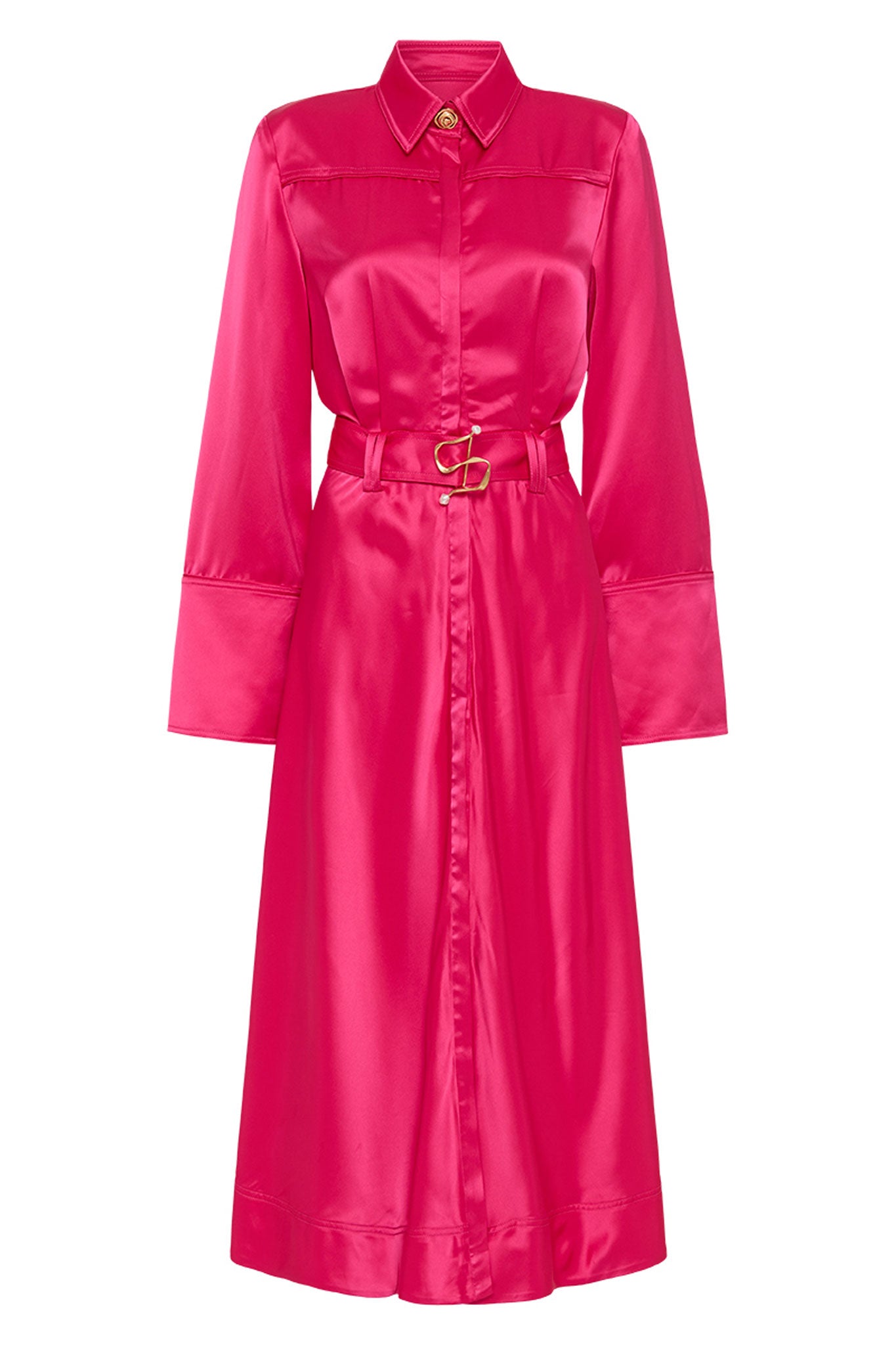 Aje Echo Belted Midi Shirt Dress