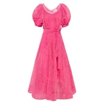 Aje-Evangeline-Cornelli-Midi-Dress Aje Pink dress
