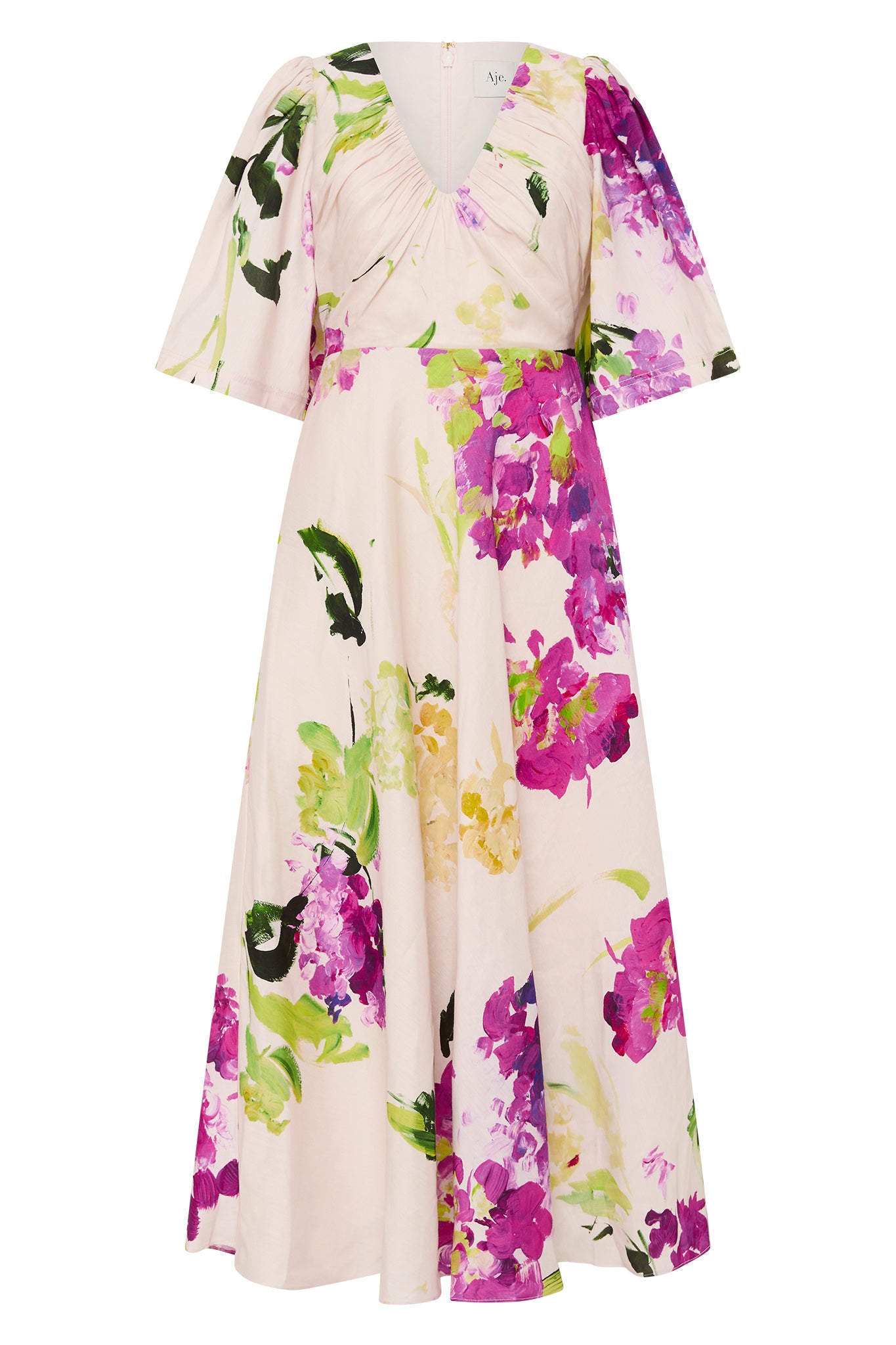 Aje Gilda Bell Sleeve Midi Dress