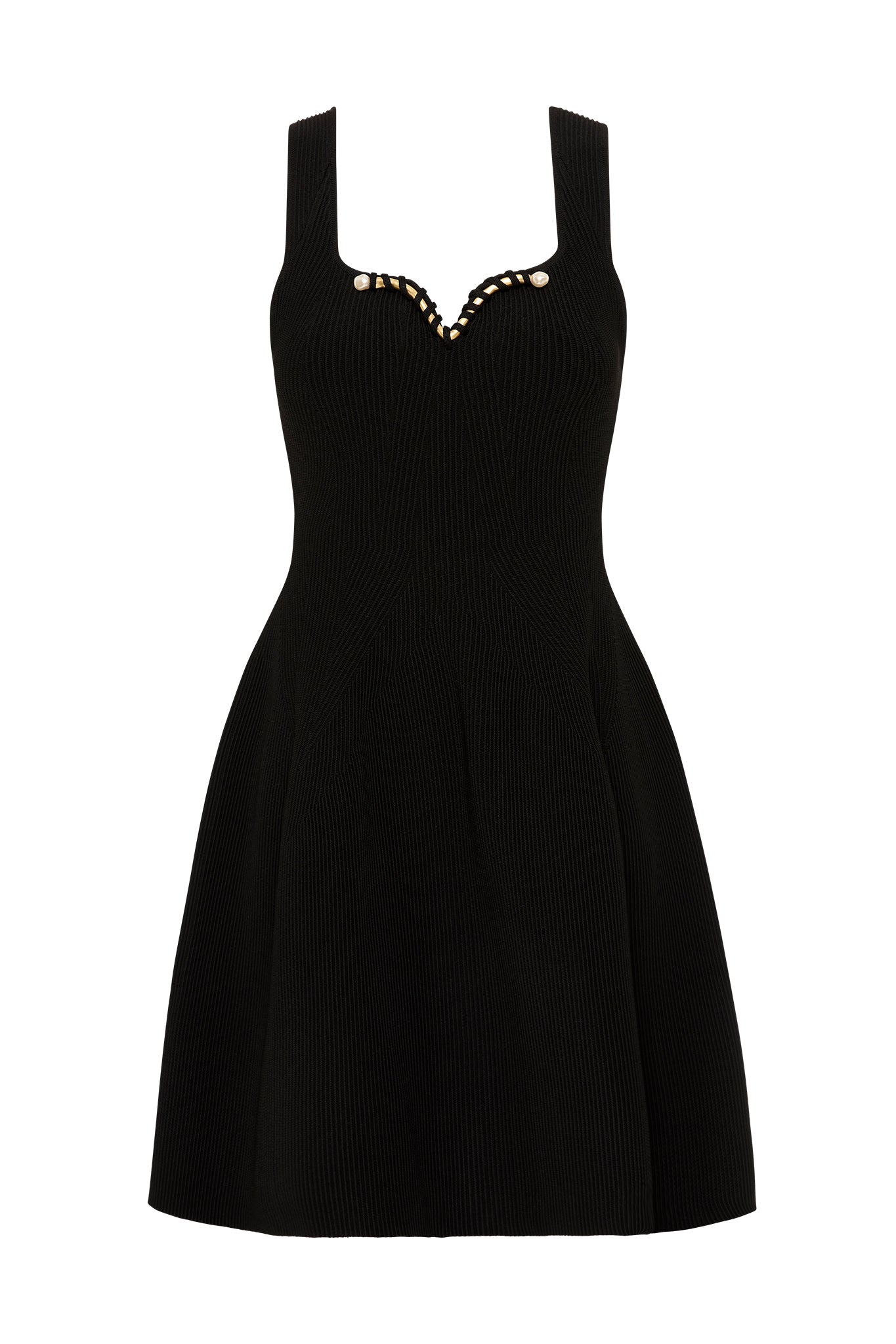 Aje Goldfoil Metal Bar Mini Dress