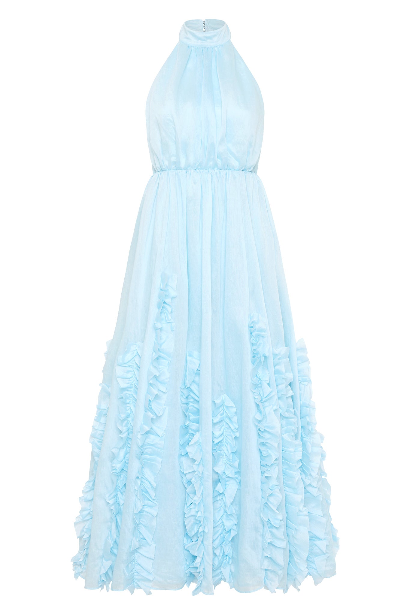 Aje Hilma Frill Maxi Halter Dress