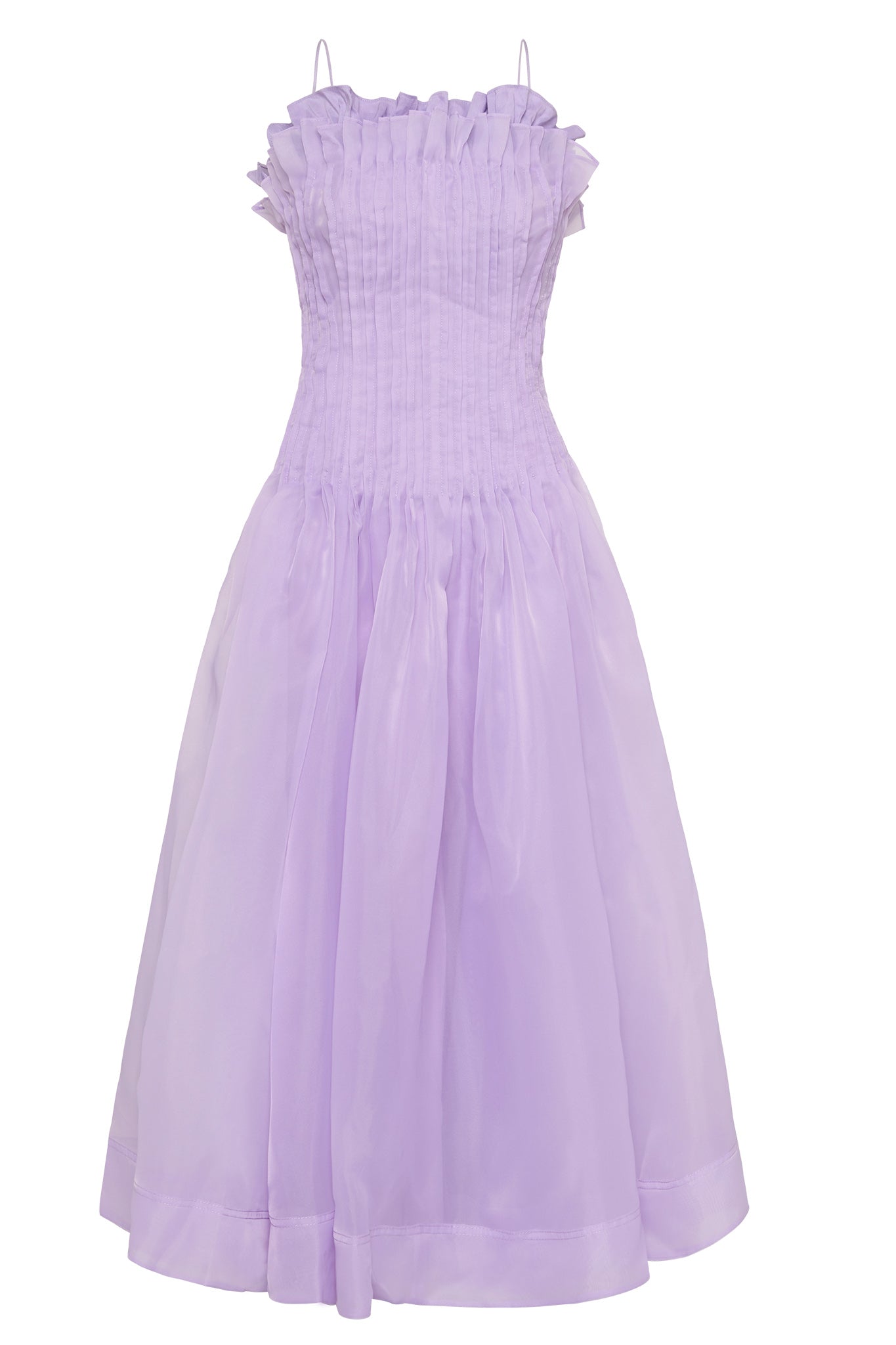 Aje Horizon Pintucked Midi Dress