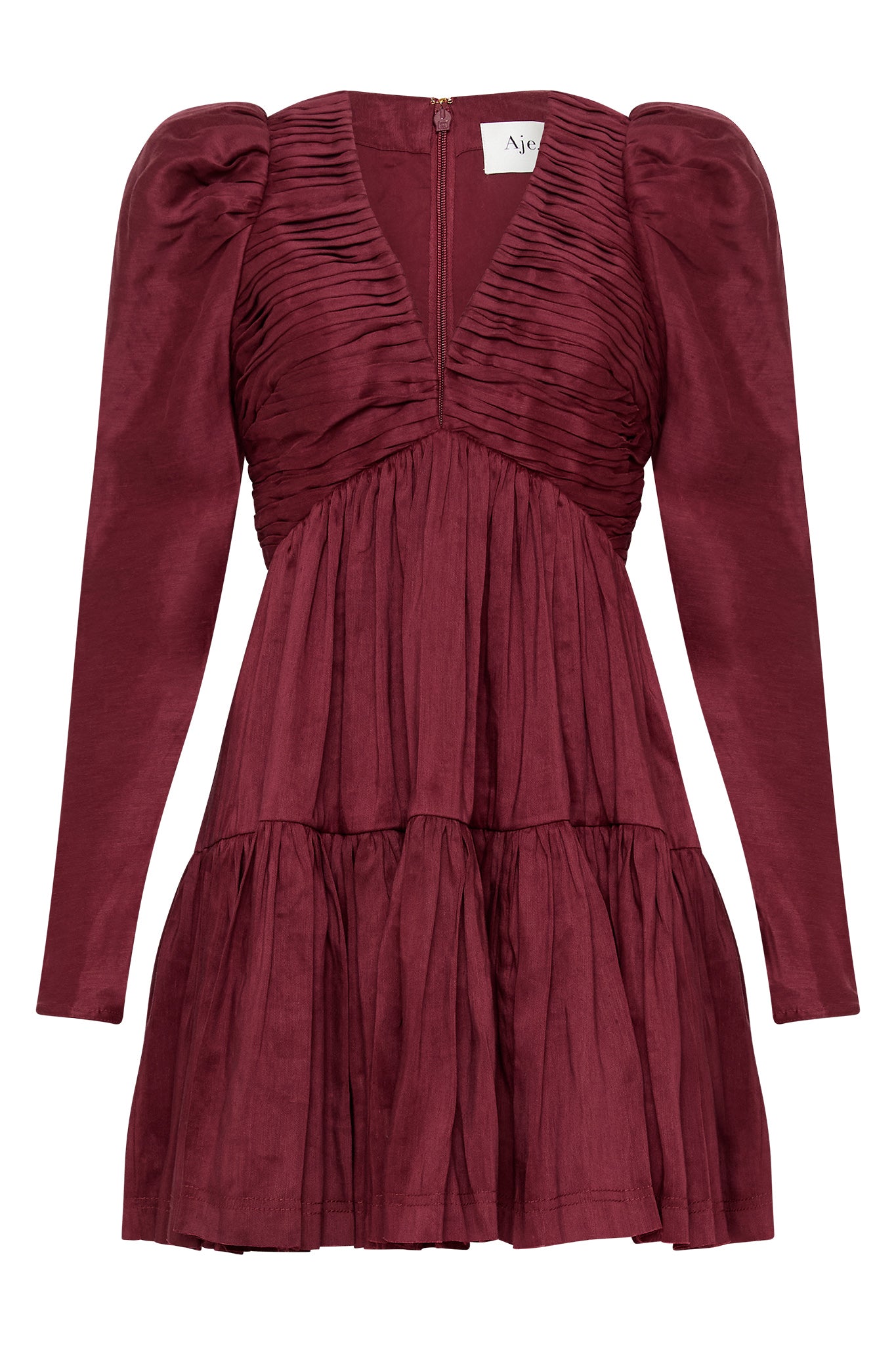 Aje Impasto Ruched Mini Dress